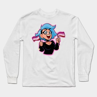 PeachFuzz Lesbian Pride! Long Sleeve T-Shirt